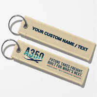 Thumbnail for Airbus A350F Aviator Key Chains - Beige - Original - Personalized