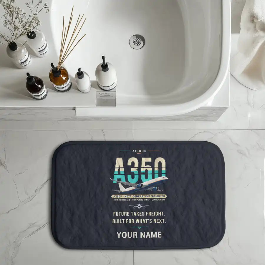 Airbus A350F - Original + Name - Bath Mat