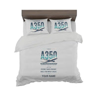 Thumbnail for Airbus A350F - Original + Name - Bedding Set - Light Gray