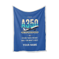 Thumbnail for Airbus A350F - Original + Name - Blanket - Blue