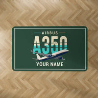 Thumbnail for Airbus A350F - Original + Name - Rectangle Carpet - Dark Green