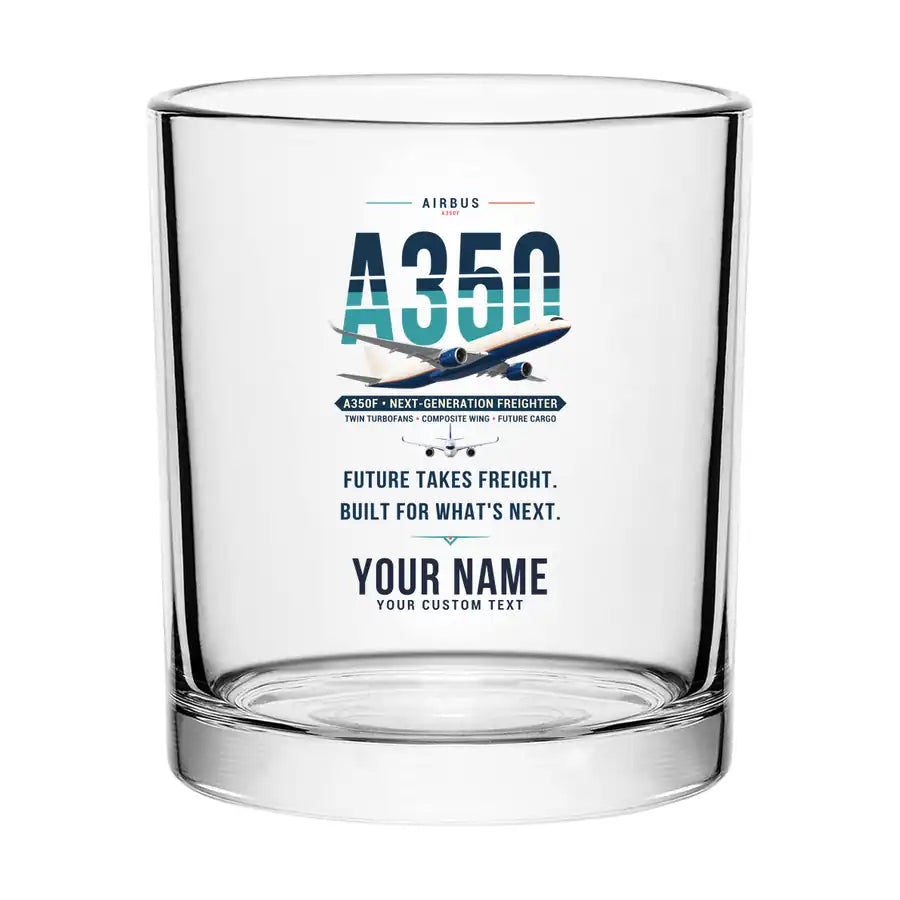 Airbus A350F - Original + Name - Special Whiskey Glass