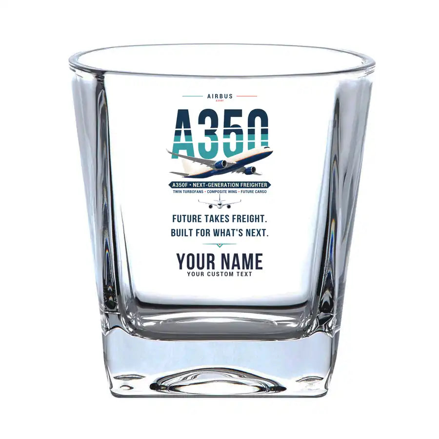 Airbus A350F - Original + Name - Whiskey Glass