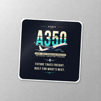 Thumbnail for Airbus A350F - Original - Square Sticker - Close-up