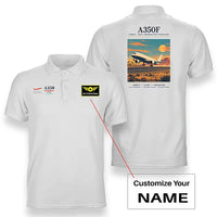 Thumbnail for Airbus A350F - Poster - Double-Side Polo - White + Name
