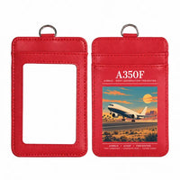 Thumbnail for Airbus A350F - Poster - ID Card Holder - Red