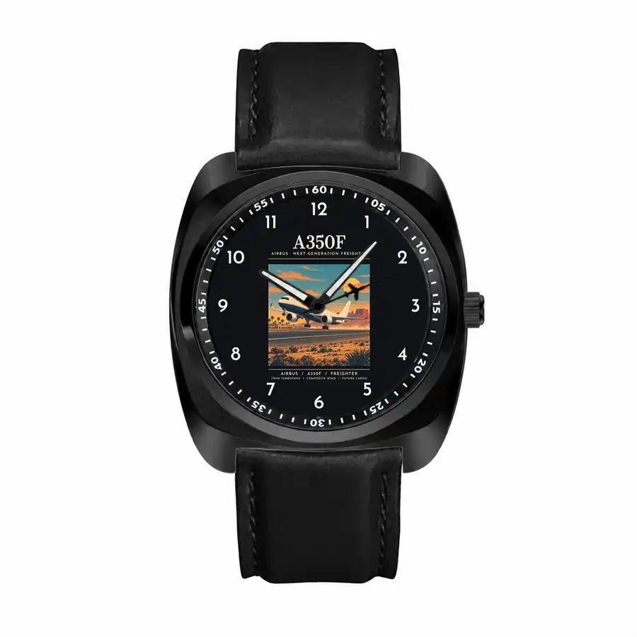 Airbus A350F - Poster - Luxury Cushion - Black and Black Strap