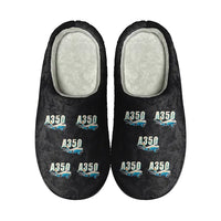 Thumbnail for Airbus A350F - Slippers - Cotton - Cartoon Pattern - Black
