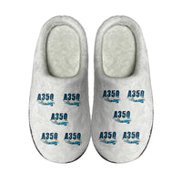 Thumbnail for Airbus A350F - Slippers - Cotton - Cartoon Pattern - White