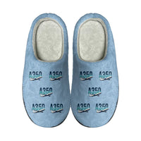 Thumbnail for Airbus A350F - Slippers - Cotton - Original Pattern - Light Blue