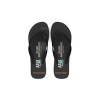 Thumbnail for Airbus A350F - Slippers - Flip Flops - Cartoon + Name - Black