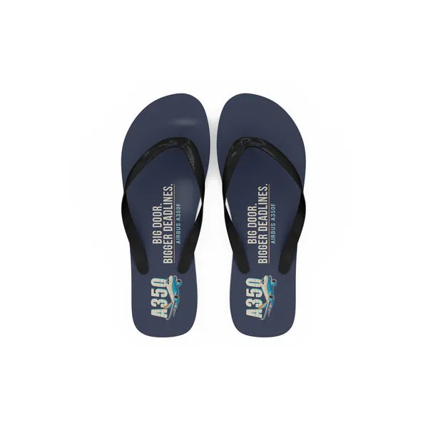Airbus A350F - Slippers - Flip Flops - Cartoon - Navy Blue