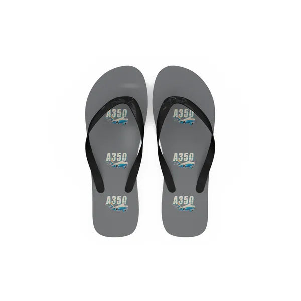 Airbus A350F - Slippers - Flip Flops - Cartoon Pattern - Gray