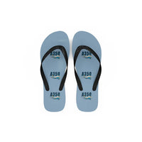 Thumbnail for Airbus A350F - Slippers - Flip Flops - Cartoon Pattern - Light Blue