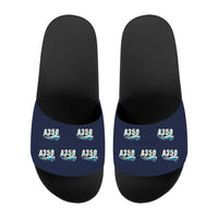 Thumbnail for Airbus A350F - Slippers - Sport - Cartoon Pattern - Navy Blue