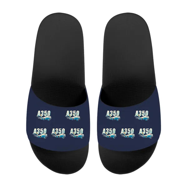 Airbus A350F - Slippers - Sport - Cartoon Pattern - Navy Blue