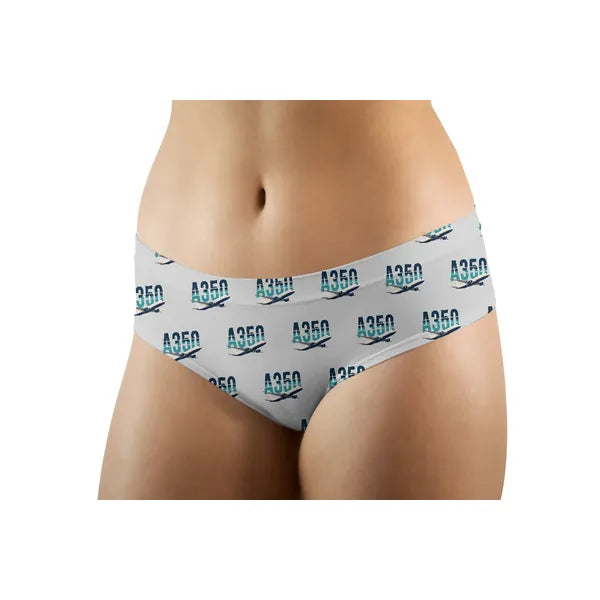 Airbus A350F - Women Panties - Original Pattern - Light Gray - Front