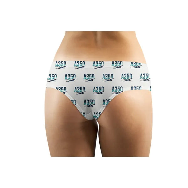 Airbus A350F - Women Panties - Original Pattern - White - Back