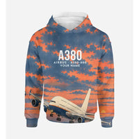 Thumbnail for Airbus A380-800 3D All-Over Print Clothing - Hoodie - 3D + Name