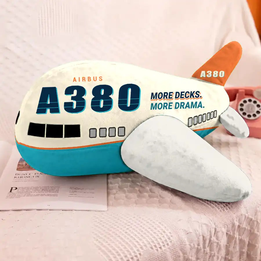 Airbus A380-800 - Cartoon - Airplane Pillow