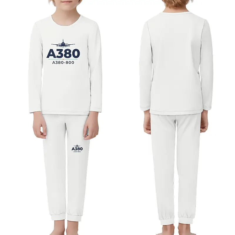 Airbus A380-800 - Children Pajamas - Heritage Chest - White