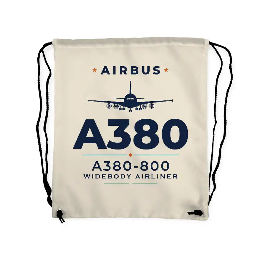 Airbus A380-800 - Drawstring Bag - Heritage - Beige