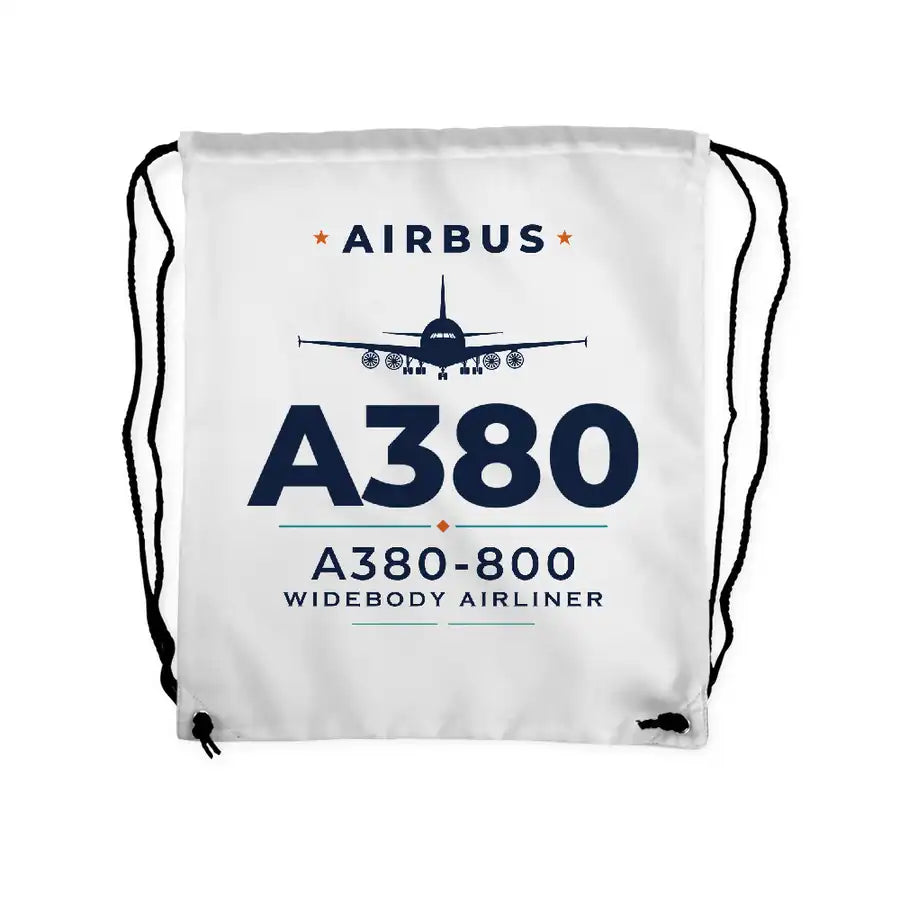 Airbus A380-800 - Drawstring Bag - Heritage - White