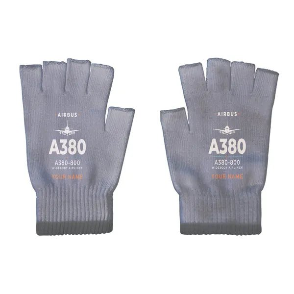 Airbus A380-800 - Gloves - Cut - Heritage + Name - Gray