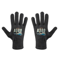 Thumbnail for Airbus A380-800 - Gloves - Full - Cartoon - Black