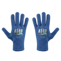 Thumbnail for Airbus A380-800 - Gloves - Full - Cartoon + Name - Blue