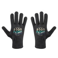 Thumbnail for Airbus A380-800 - Gloves - Full - Original + Name - Black