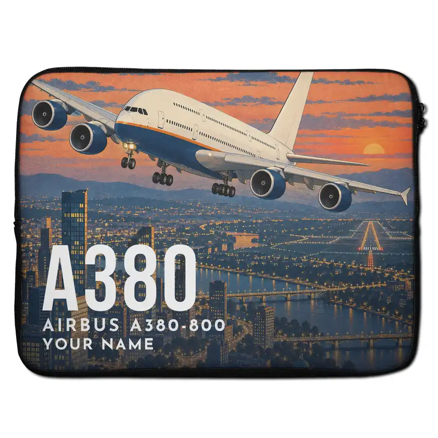 Airbus A380-800 - Laptop Sleeve + Name