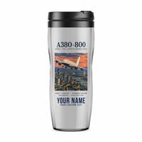 Thumbnail for Airbus A380-800 - Poster + Name - Plastic (No Holder) - Light Gray