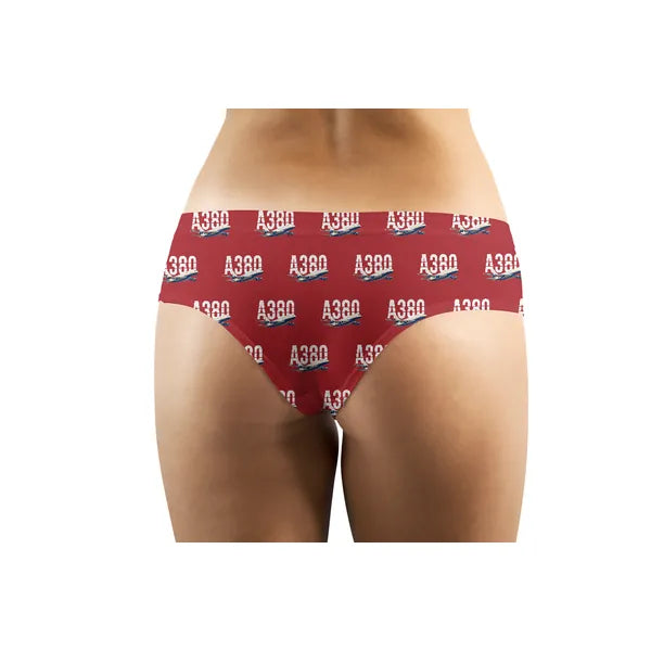 Airbus A380-800 - Women Panties - Original Pattern - Red - Back