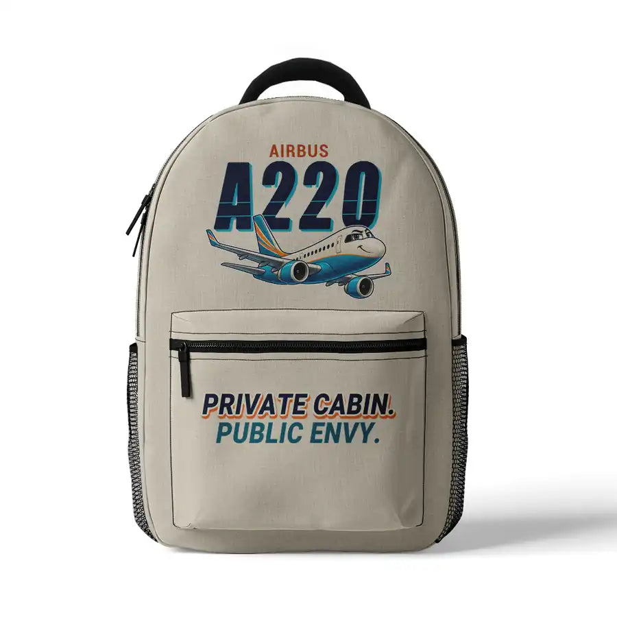 Airbus ACJ TwoTwenty - 3D Backpack - Cartoon - Beige