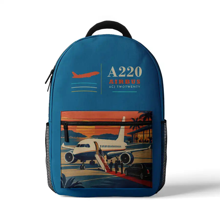 Airbus ACJ TwoTwenty - 3D Backpack - Light Blue