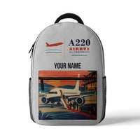 Thumbnail for Airbus ACJ TwoTwenty - 3D Backpack - White + Name