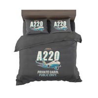 Thumbnail for Airbus ACJ TwoTwenty - Cartoon - Bedding Set - Black