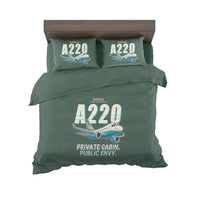 Thumbnail for Airbus ACJ TwoTwenty - Cartoon - Bedding Set - Dark Green