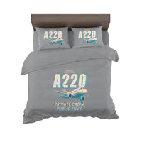 Thumbnail for Airbus ACJ TwoTwenty - Cartoon - Bedding Set - Gray