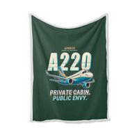 Thumbnail for Airbus ACJ TwoTwenty - Cartoon - Blanket - Dark Green