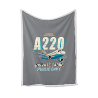 Thumbnail for Airbus ACJ TwoTwenty - Cartoon - Blanket - Gray