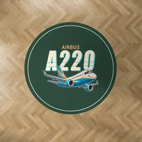 Thumbnail for Airbus ACJ TwoTwenty - Cartoon - Round Carpet - Dark Green