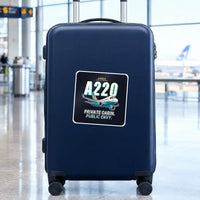 Thumbnail for Airbus ACJ TwoTwenty - Cartoon - Square Sticker - Suitcase