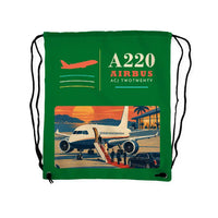 Thumbnail for Airbus ACJ TwoTwenty - Drawstring Bag - Classic - Green