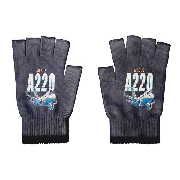 Airbus ACJ TwoTwenty - Gloves - Cut - Cartoon - Black
