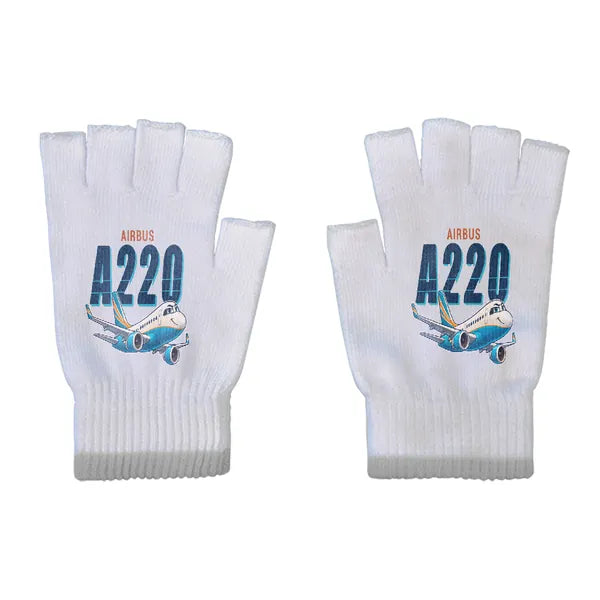 Airbus ACJ TwoTwenty - Gloves - Cut - Cartoon - Light Gray