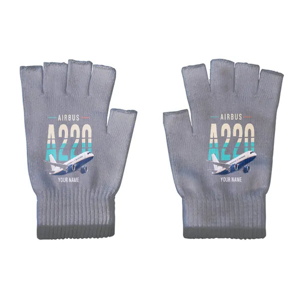 Airbus ACJ TwoTwenty - Gloves - Cut - Original + Name - Gray