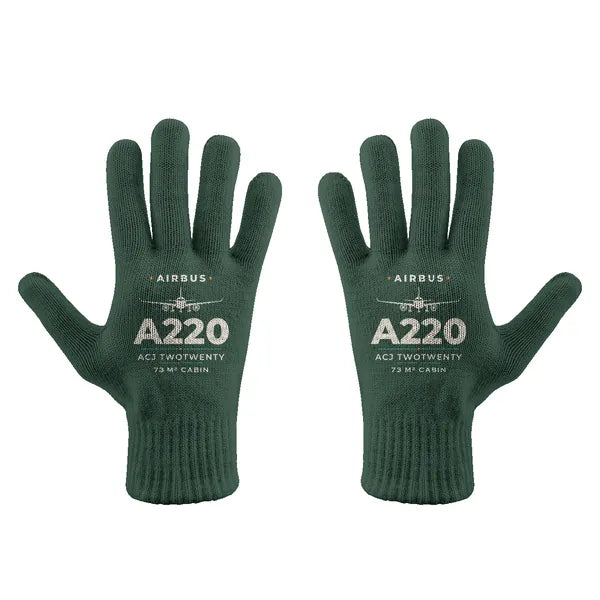 Airbus ACJ TwoTwenty - Gloves - Full - Heritage - Dark Green
