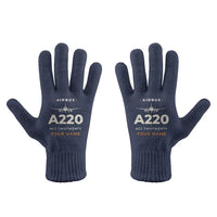Thumbnail for Airbus ACJ TwoTwenty - Gloves - Full - Heritage + Name - Navy Blue